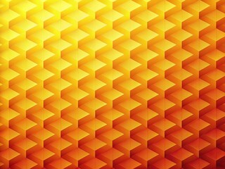 Isometric Orange Yellow Gradient Background, Abstract Geometric Pattern, Rule of Thirds Composition, Digital Art,  Modern Wallpaper Design