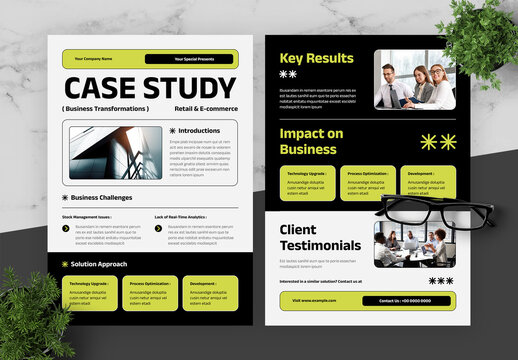 Green And Black Case Study Flyer