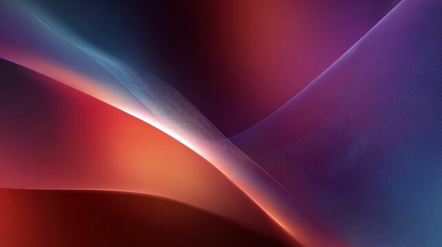 Abstract blend of warm hues merging with cooler, purplish tones with gentle wave-like light