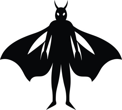 Mothman Silhouette Vector Art Illustration