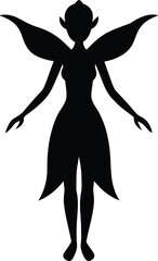 Nymph Silhouette Vector Art Illustration