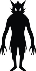 Shadow Creature Silhouette Vector Art Illustration