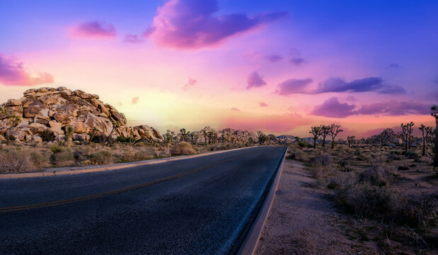


Search by image or video
View from road trip with Joshua trees national park at sunset landscape around. California, USA