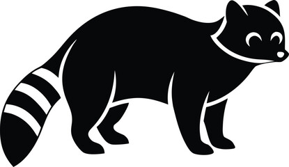 Tanuki Silhouette Vector Art Illustration