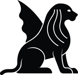 Sphinx Silhouette Vector Art Illustration