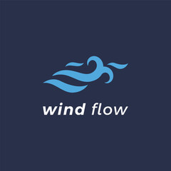 design Logo design template wave element creative wind or air.Logo for business, web, air conditioner.