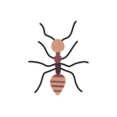 Cartoon ant vector illustration. Cute nature insect.