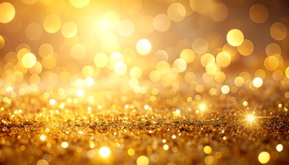 Golden glitter bokeh background
