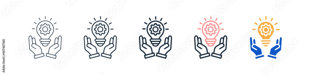 Poster idea different style icons set vector illustration.