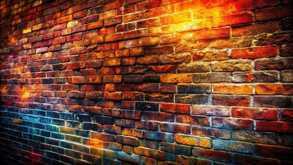 Grunge Brick Wall Background, Long Exposure Photography, Textured Brickwork, Urban Decay, Aged Brick, Industrial Background