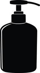 Soap Dispenser Bottle silhouette vector art illustration
