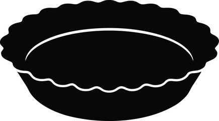 Tart Pan in Round Form silhouette vector art illustration