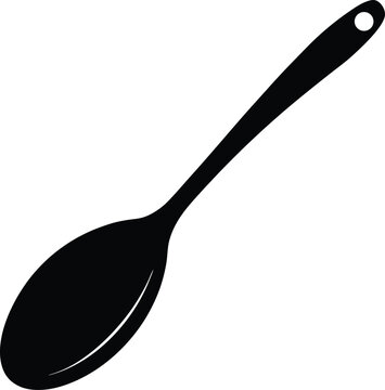 Tablespoon Basic Shape silhouette vector art illustration