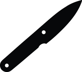 Utility Knife for Kitchen silhouette vector art illustration