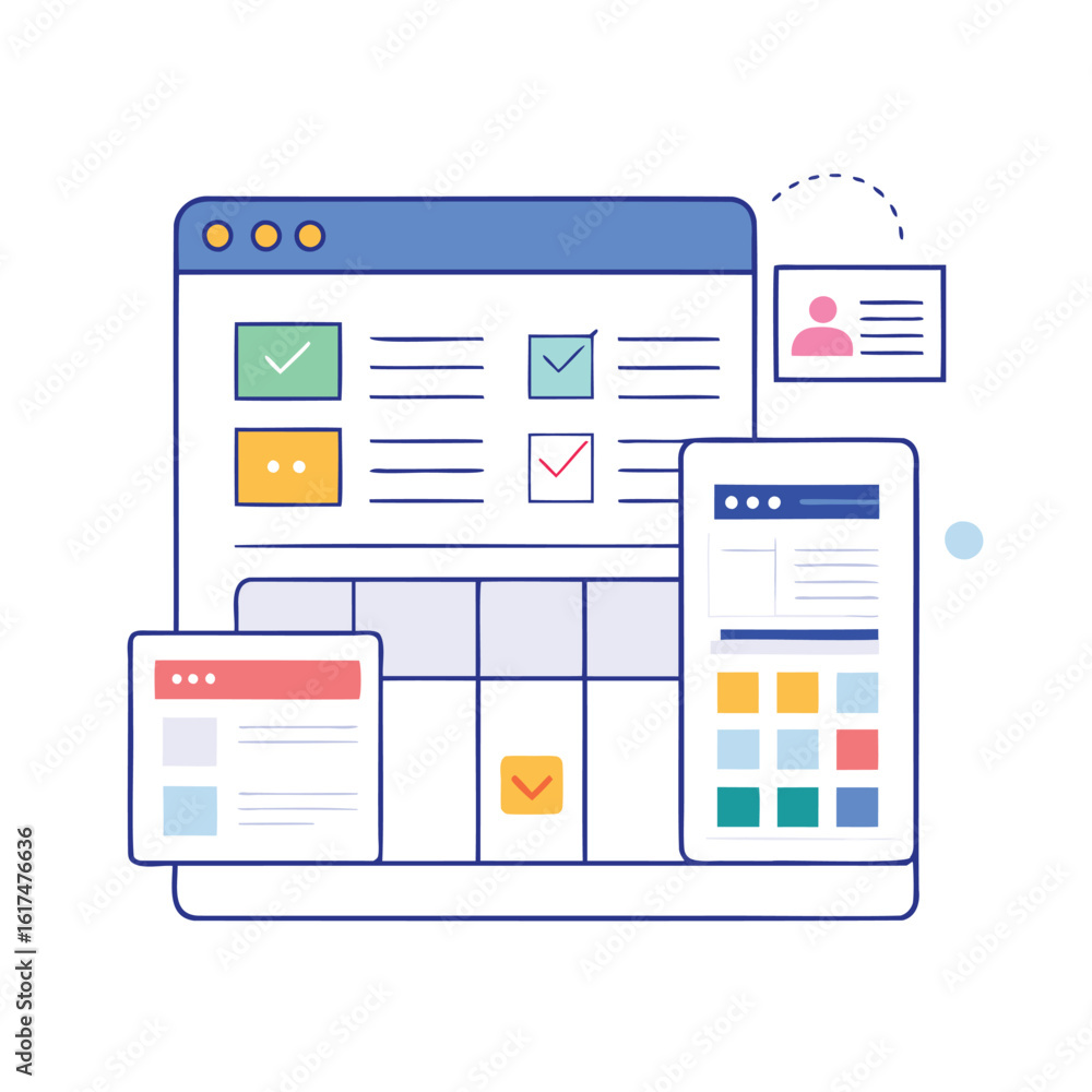 Poster digital interface design and user experience planning