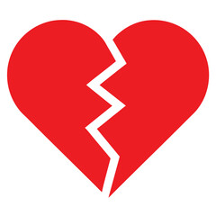 Love Heart break vector illustration on white background