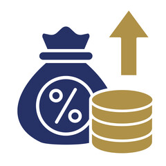 Interest Rate  Icon Element For Design