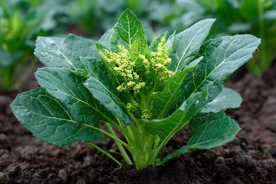 Chenopodium album, edible plant, common names include lamb's quarters, melde, goosefoot, white goosefoot, wild spinach, bathua and fat-hen