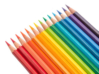 Fototapeta premium color pencils isolated on white background