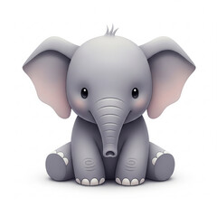 Obraz premium 3d cute elephant