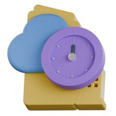 Office air quality meter 3D Icon colorful style