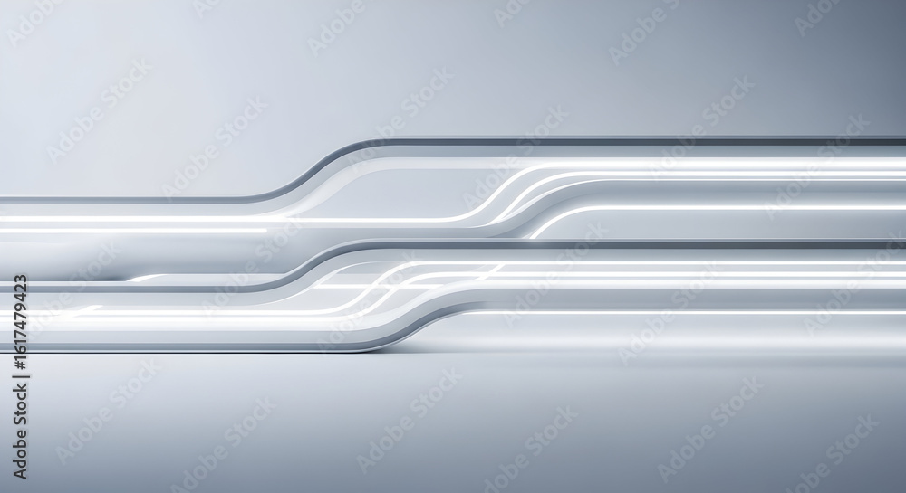 Poster abstract modern background with light lines and futuristic design