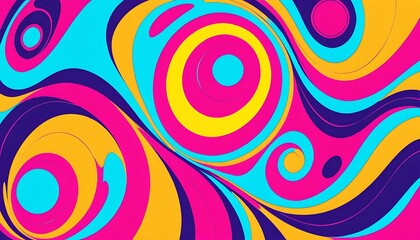 Fototapeta premium Psychedelic Abstract Background with Swirling Colorful Fluid Waves