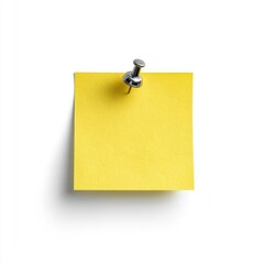 Yellow sticky note pinned to white background