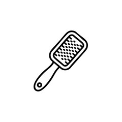 Pet grooming brush icon for veterinary and pet care apps