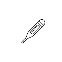 Thermometer icon for medical or veterinary temperature check