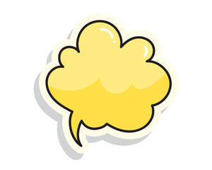 Set of Colorful speech bubbles in Hand-drawn style , chatting box, message box, think balloon, speak bubble, cartoon elements vector illustration