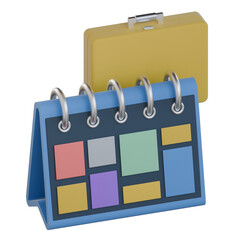 Company retreat calendar 3D Icon colorful design