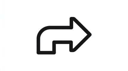 A simple vector logo of an arrow pointing left and right, with the shape formed by curved lines that create a single line, similar to road signs, Generative AI.