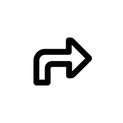 A simple vector logo of an arrow pointing left and right, with the shape formed by curved lines that create a single line, similar to road signs, Generative AI.