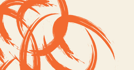 Orange grainy brush stroke texture background, retro background