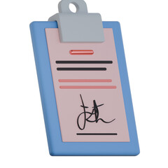 Leave request form 3D Icon colorful design