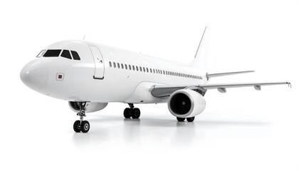 Obraz premium White passenger jet, front view (1)