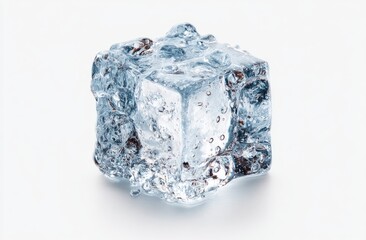 Obraz premium Close-up of a single ice cube