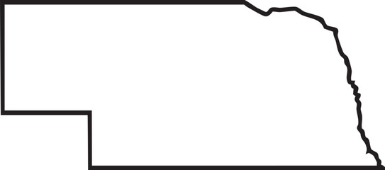 Vector State Outline Nebraska