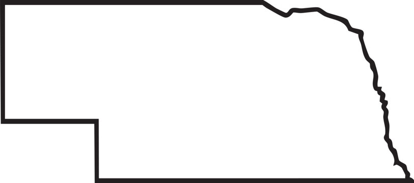 Vector State Outline Nebraska