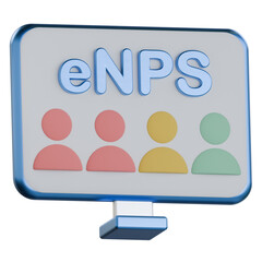 Employee net promoter score 3D Icon colorful design