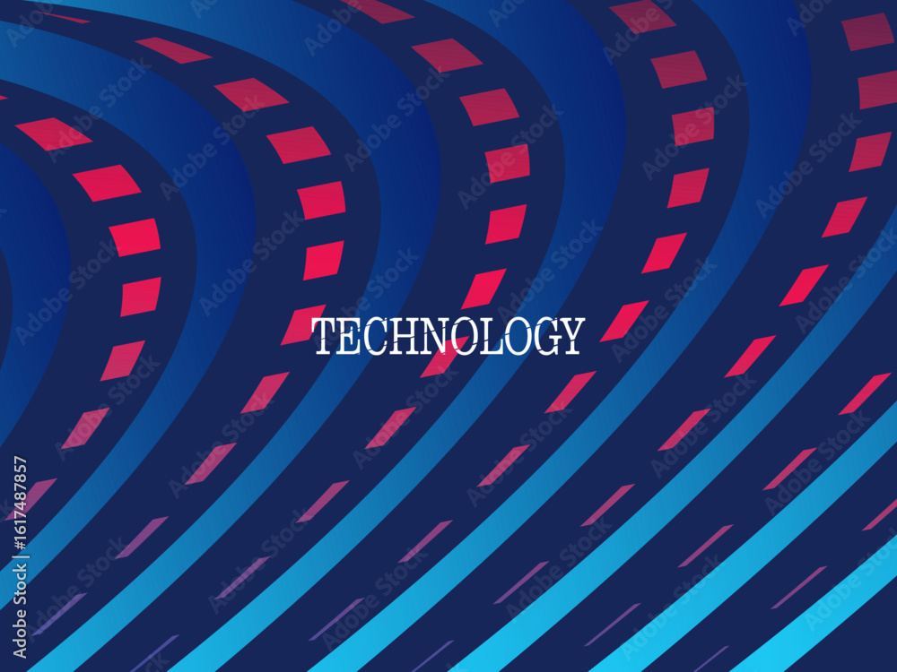 Poster this futuristic background features a dynamic wave pattern in dark blue and purple accented with bri