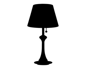 Elegant floor lamp silhouette standing tall with a classic shade design