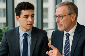 Fototapeta premium two businessmen making a consult