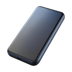 black smartphone plastic 3d icons in cartoon plastic style minimal isolated on transparent white background, clipping path