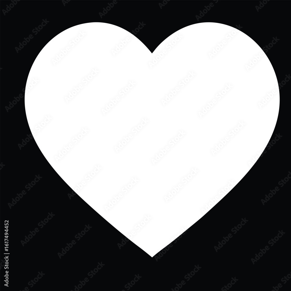 Aufkleber Heart Shape Frame Background Design with Colorful Elements and Fonts