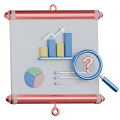 Predictive Business Model 3D Icon Colorful Design