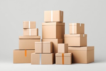 stack of cardboard boxes
