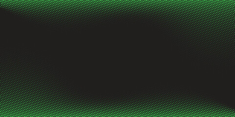 abstract green halftones background on black background