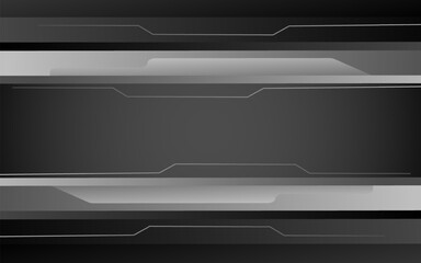 Fototapeta premium Abstract grey metallic black circuit futuristic background
